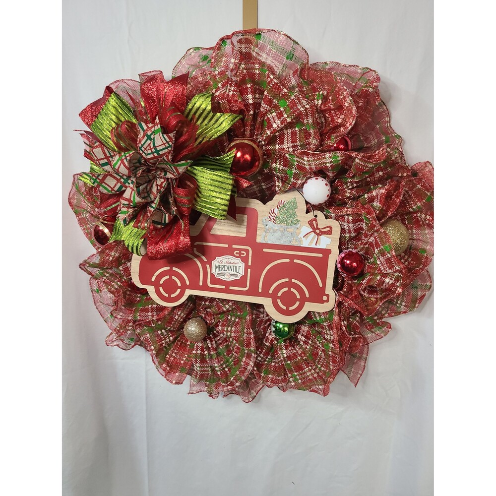 Red Truck Christmas Wreath